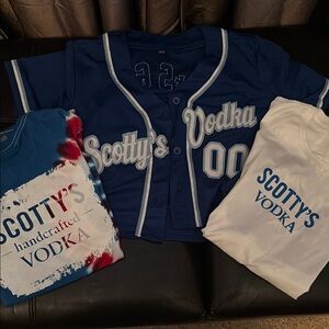 Scotty’s Baseball Jersey and Tshirt Bundle New